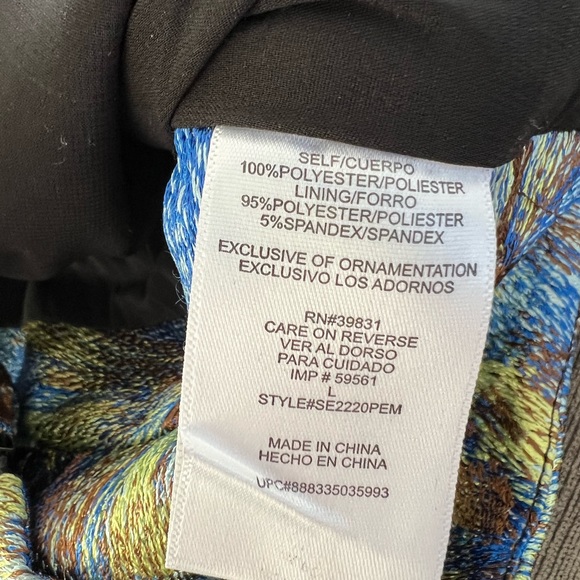 Sam Edelman Embroidered Crop Top Festival Blue NWT - Picture 8 of 10